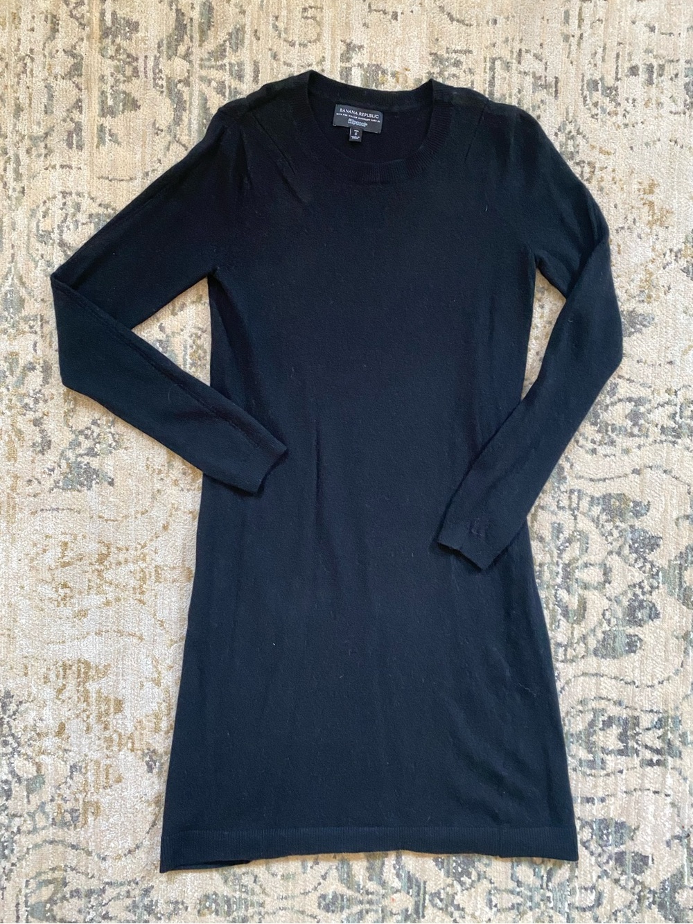 Banana Republic TALL Filpucci Black Long Sleeve Sweater Dress